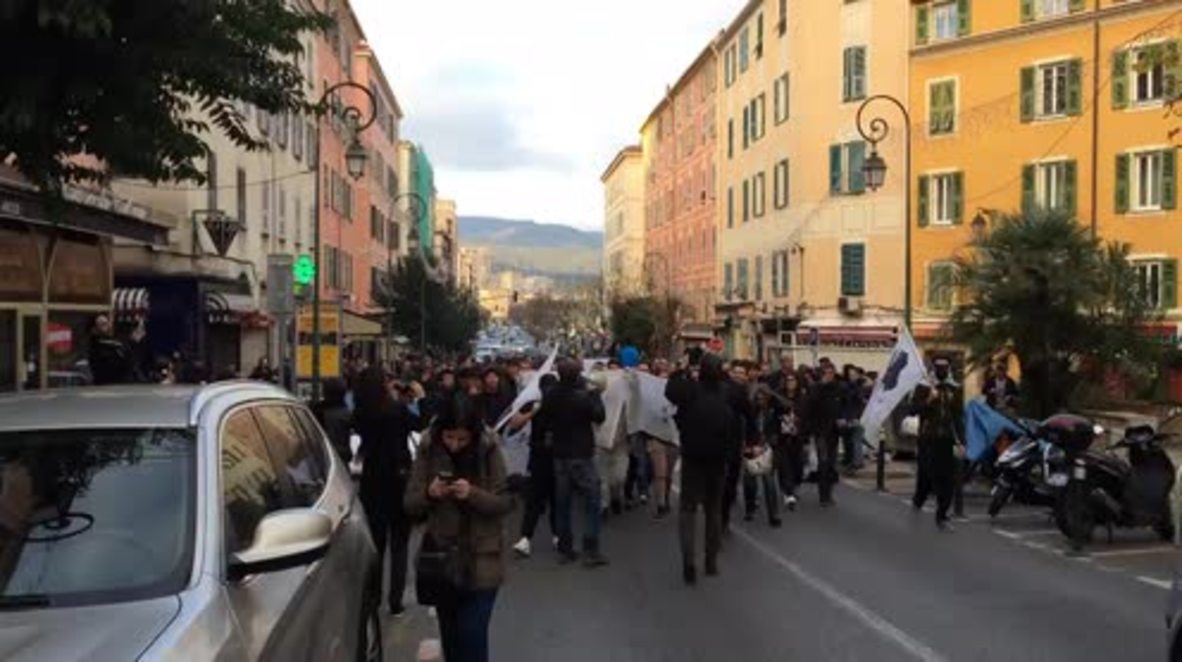 France: Anti-Arab protesters rally in Ajaccio following ban on demonstrations