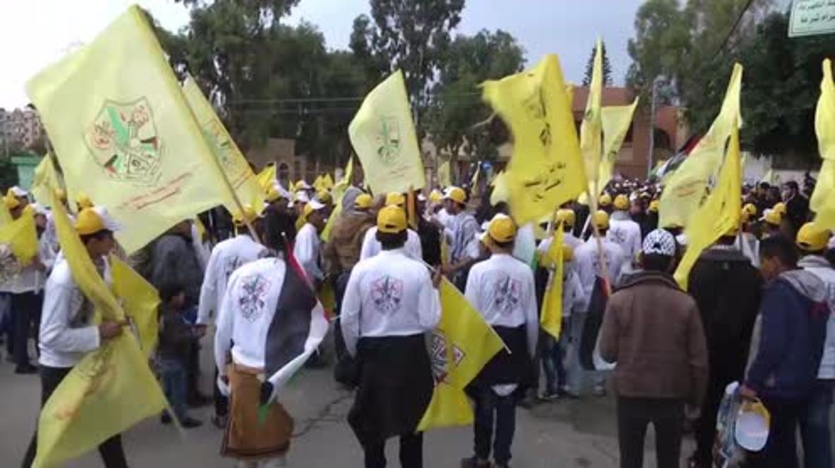 State of Palestine: Fatah supporters rally to commemorate party's 51st anniversary