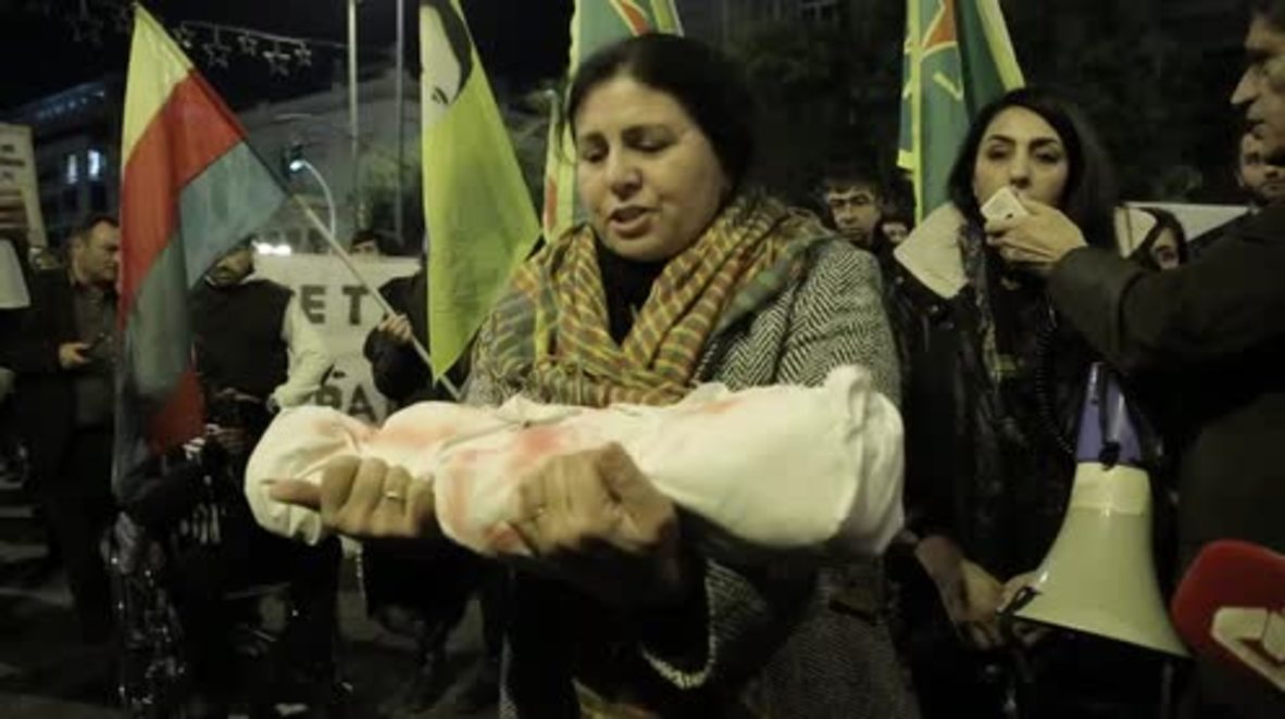 Greece: Hundreds rally in solidarity with Kurds in anti-war demo