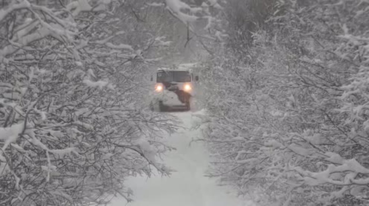 Russia: Arctic infantry test drive new Ruslan ATV on mountainous snow