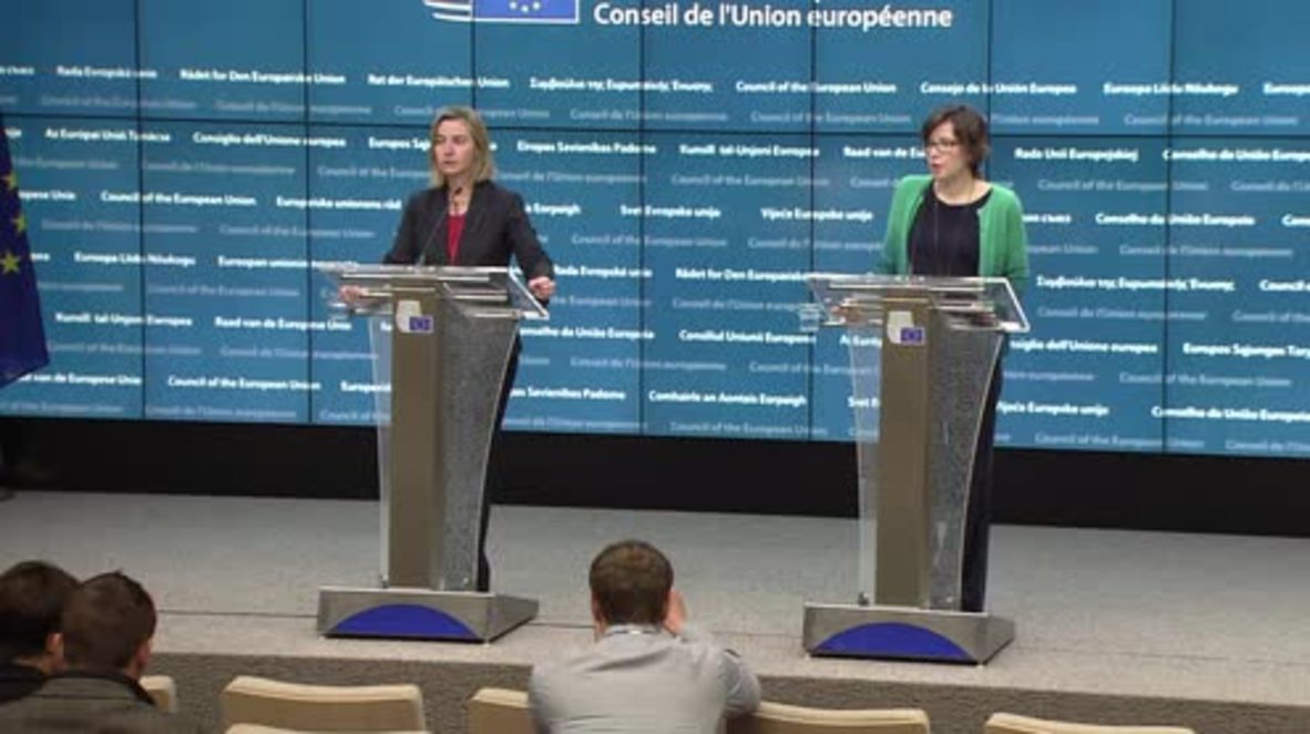 Belgium: Mogherini hails implementation of Minsk agreements