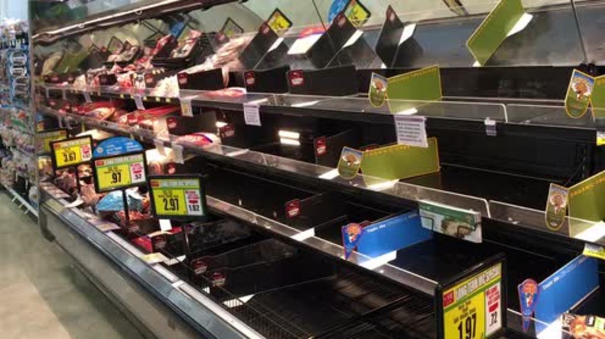 USA: Supermarkets emptied as Washington DC prepares for winter storm Jonas