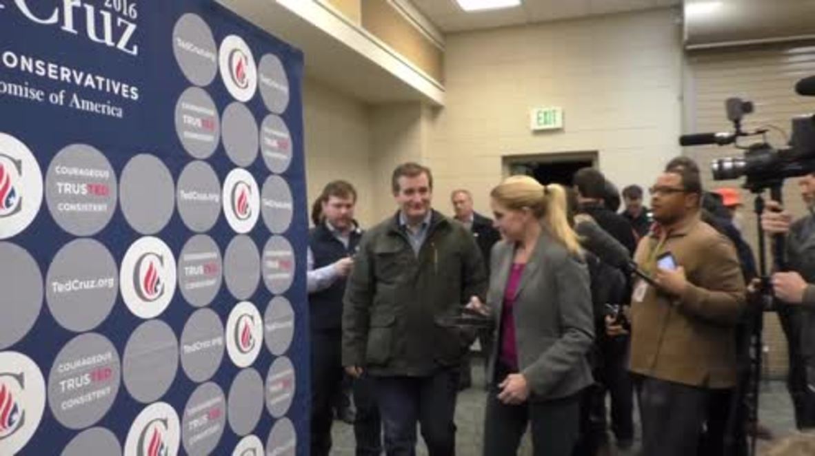 USA: Ted Cruz condemns Trump and Rubio at Iowa campaign rally