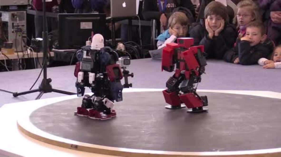 Spain: Watch humanoid robots do battle in Madrid