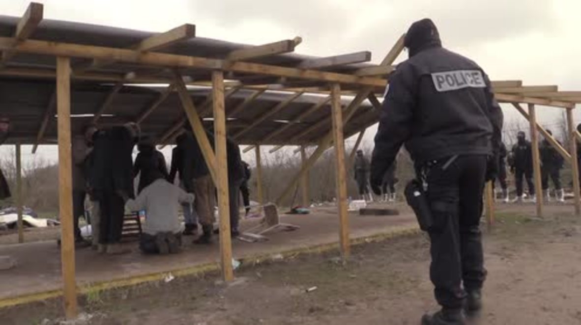 France: Church demolished in Calais 'Jungle' camp amid protests