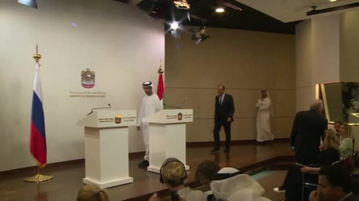 UAE: Lavrov used to ‘unfounded’ Western slights on Russia’s Syria campaign