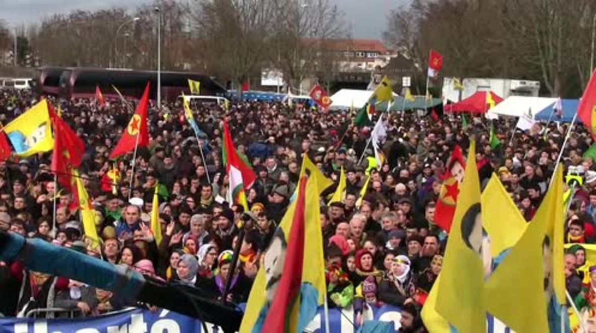 France: Mass Kurdish rally in Strasbourg decries Turkish campaign in Cizre