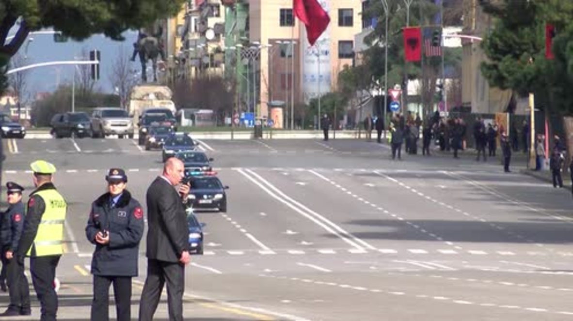 Albania: US Secretary of State John Kerry arrives in Tirana
