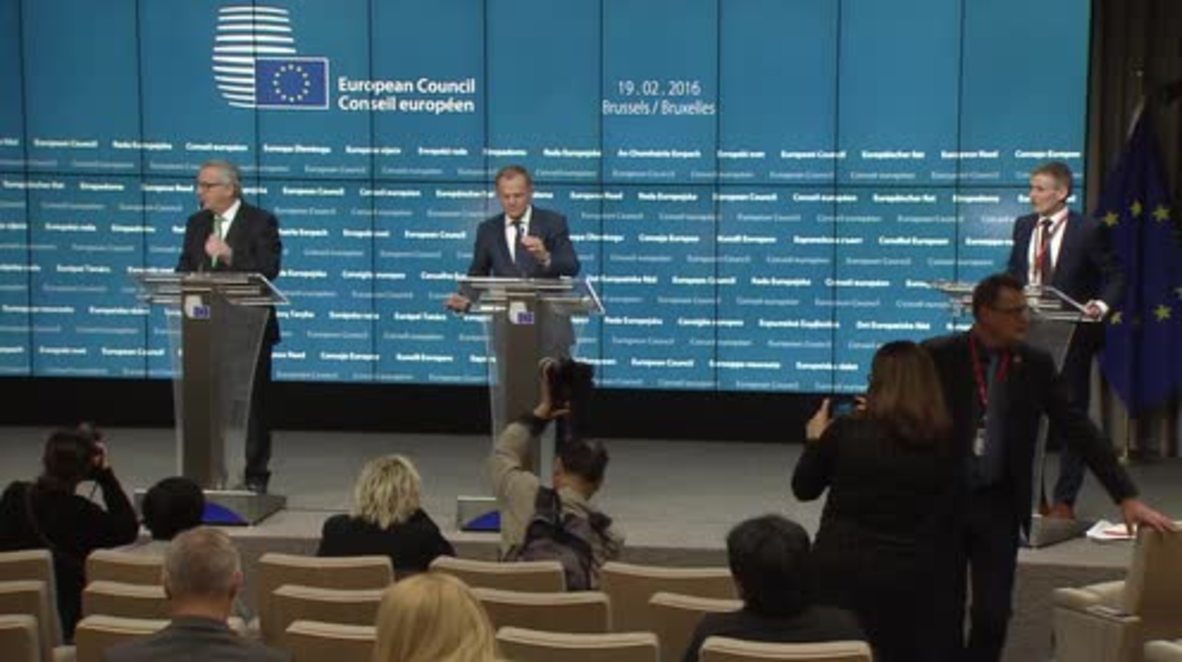 Belgium: EC Pres. Juncker and Donald Tusk discuss Brexit deal