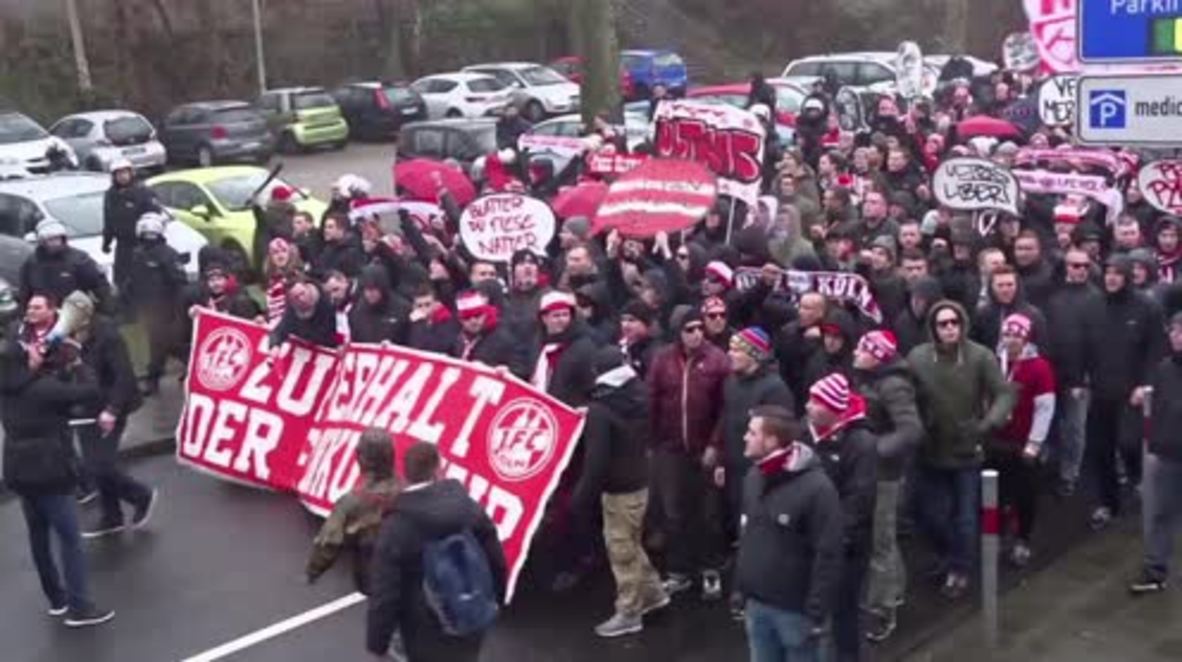Germany: FC Cologne fans protest heightened security ahead of derby match