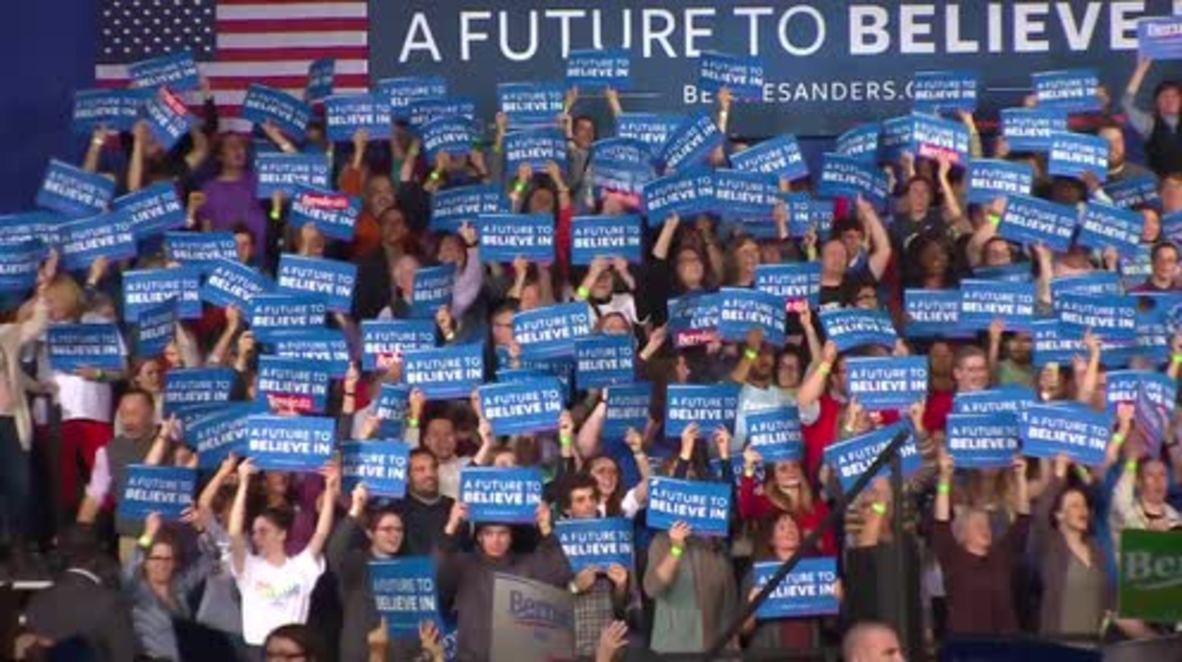 USA: Sanders celebrates victory in Vermont primary