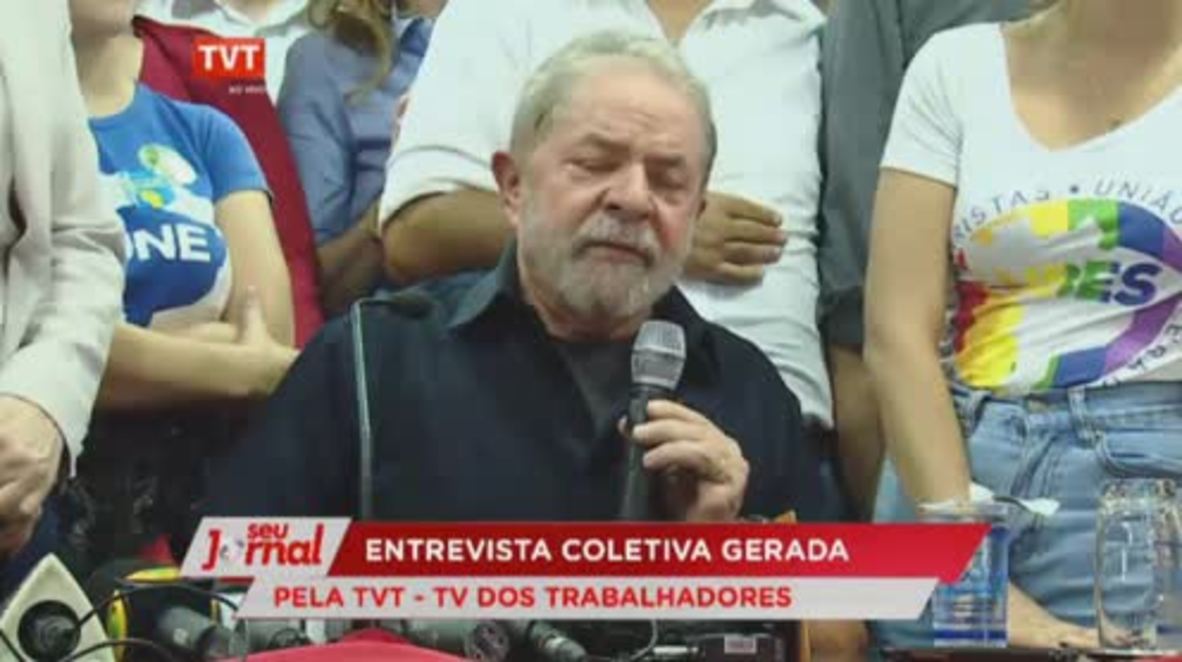 Brazil: Ex-leader Lula speaks out following arrest in Sao Paulo