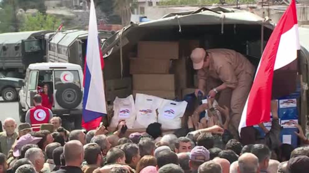 Syria: Humanitarian aid convoy reaches Turkmen village in Latakia
