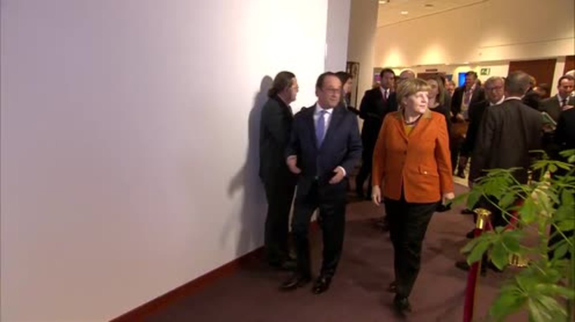 Belgium: European leaders pose for photos at EU-Turkey migration summit