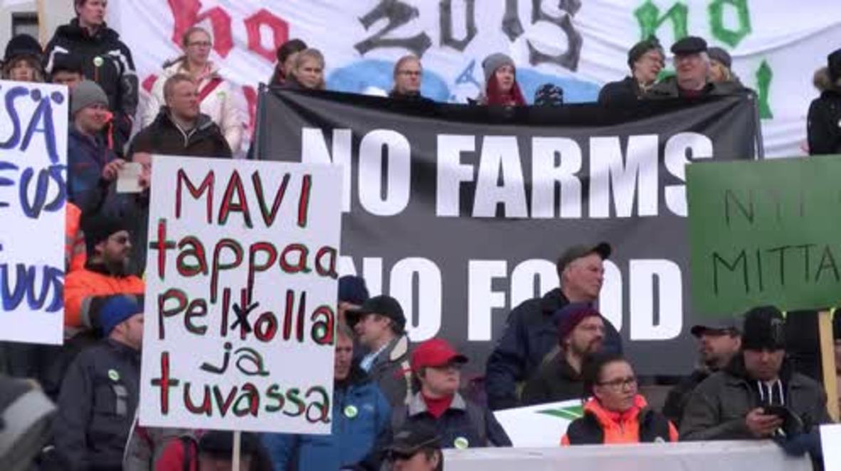 Finland: Finnish farmers protest financial woes as Russia sanctions start to bite