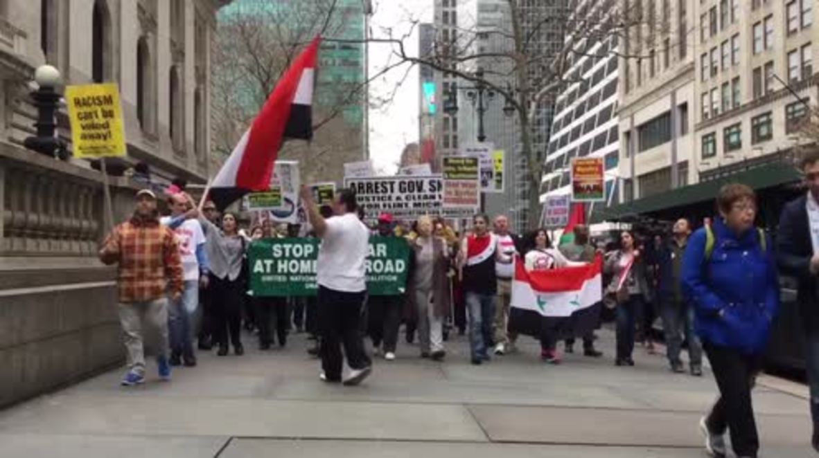 USA: Protesters decry US involvement in Syria and other conflicts