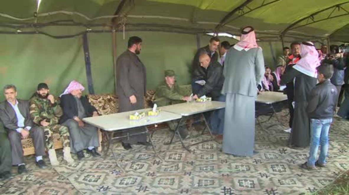 Syria: Russian aid arrives in Hama as signing of ceasefire is celebrated