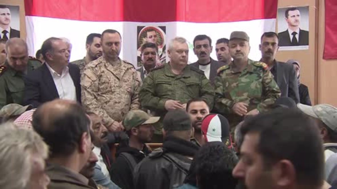 Syria: Russian humanitarian aid delivered to Yabroud citizens