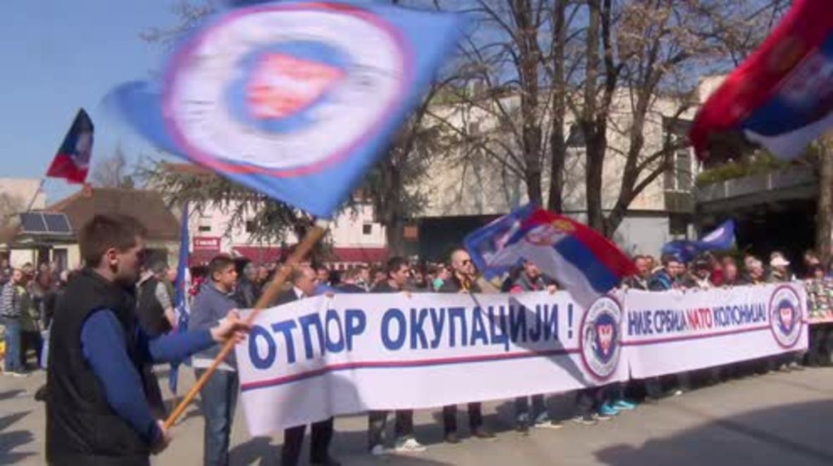 Serbia: Protesters march against NATO cooperation agreement in Valjevo