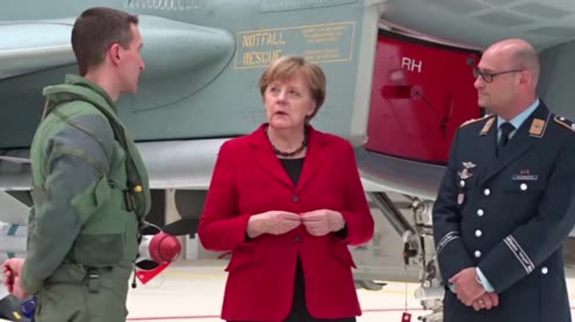 Germany: Merkel thanks Air Force for help in refugee crisis