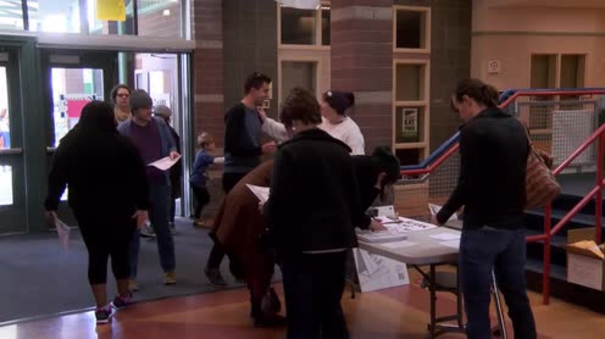 USA: Democratic voters gather to caucus in Washington state