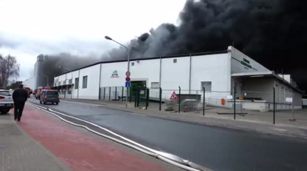 Germany: Black smoke billows from ‘Wiesenhof’ factory fire