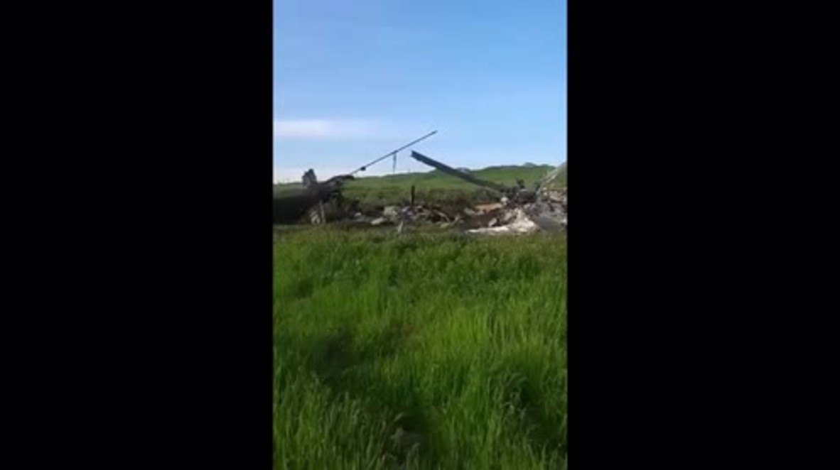 Nagorno-Karabakh: Azerbaijani helicopter shot down in fighting with Karabakh forces *GRAPHIC*