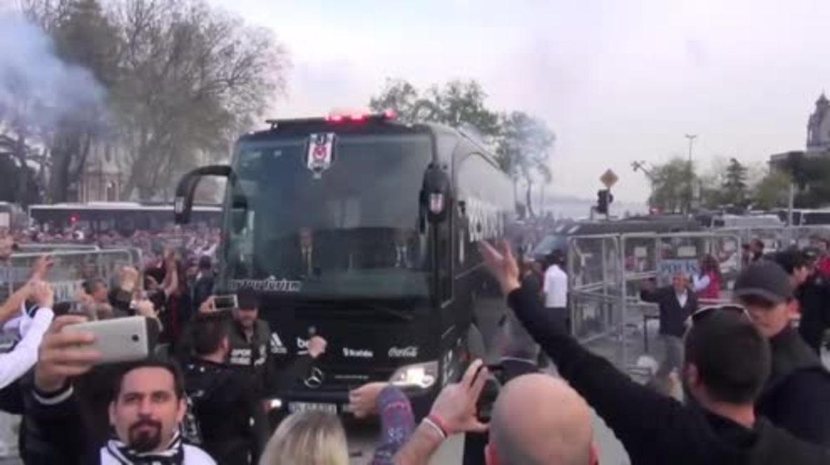 Turkey: Water cannon unleashed on Besiktas fans before first game at new home