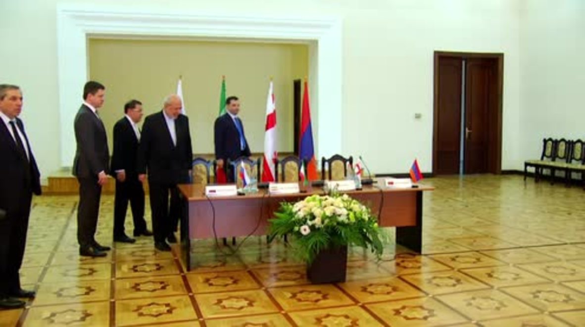Armenia: Novak sign 'Energy Corridor' map with Armenia, Georgia, and Iran