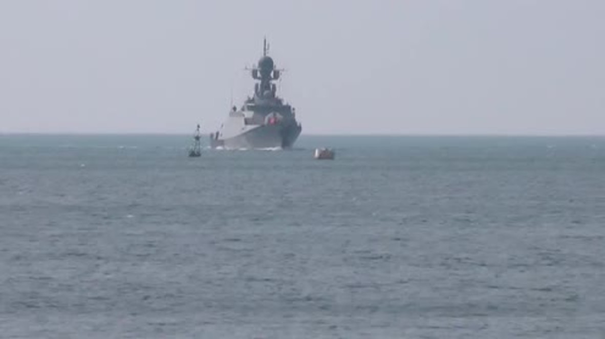 Russia: Russian navy ship returns to Sevastopol following Syria service