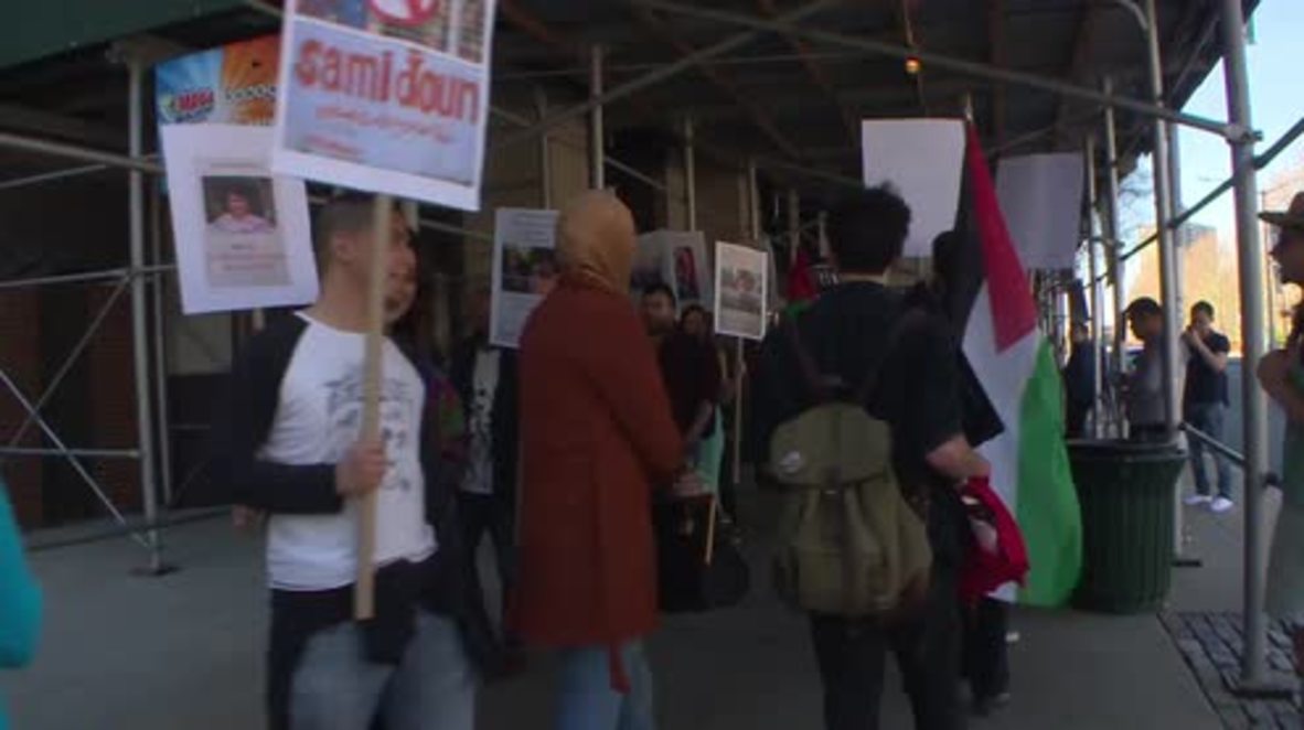 USA: 'Stop Killary!'- Protesters decry Clinton’s Israel comments at NYC campaign office