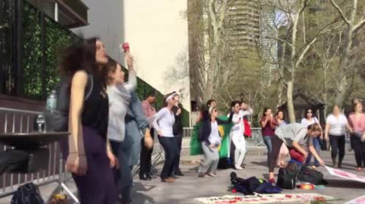 USA: Pro-Rousseff protesters rally outside UN HQ