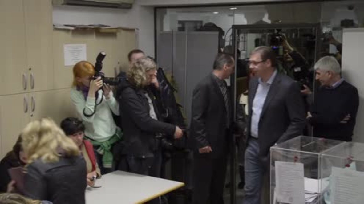 Serbia: PM Vucic casts his vote in parliamentary elections