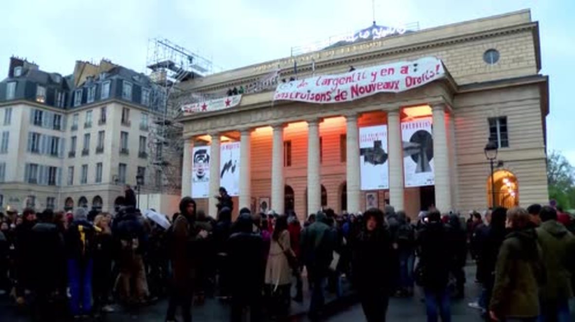 France: Nuit Debout protesters join artists occupying Paris’ Odeon Theatre