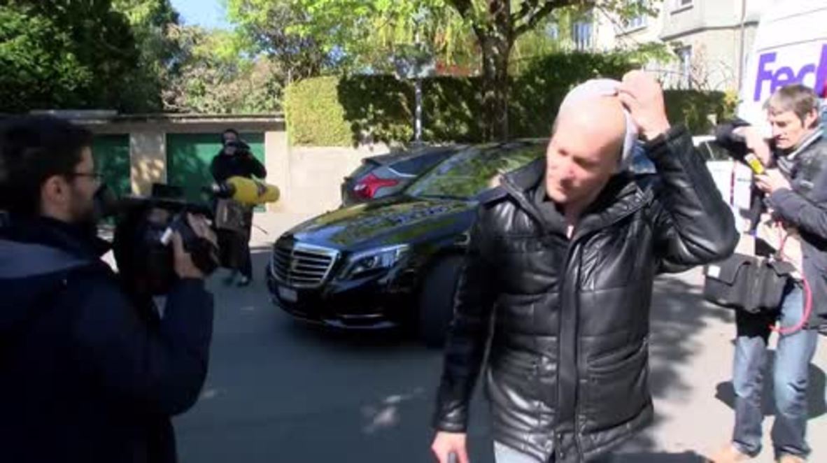 Switzerland: Blatter arrives at CAS to give evidence in Platini appeal