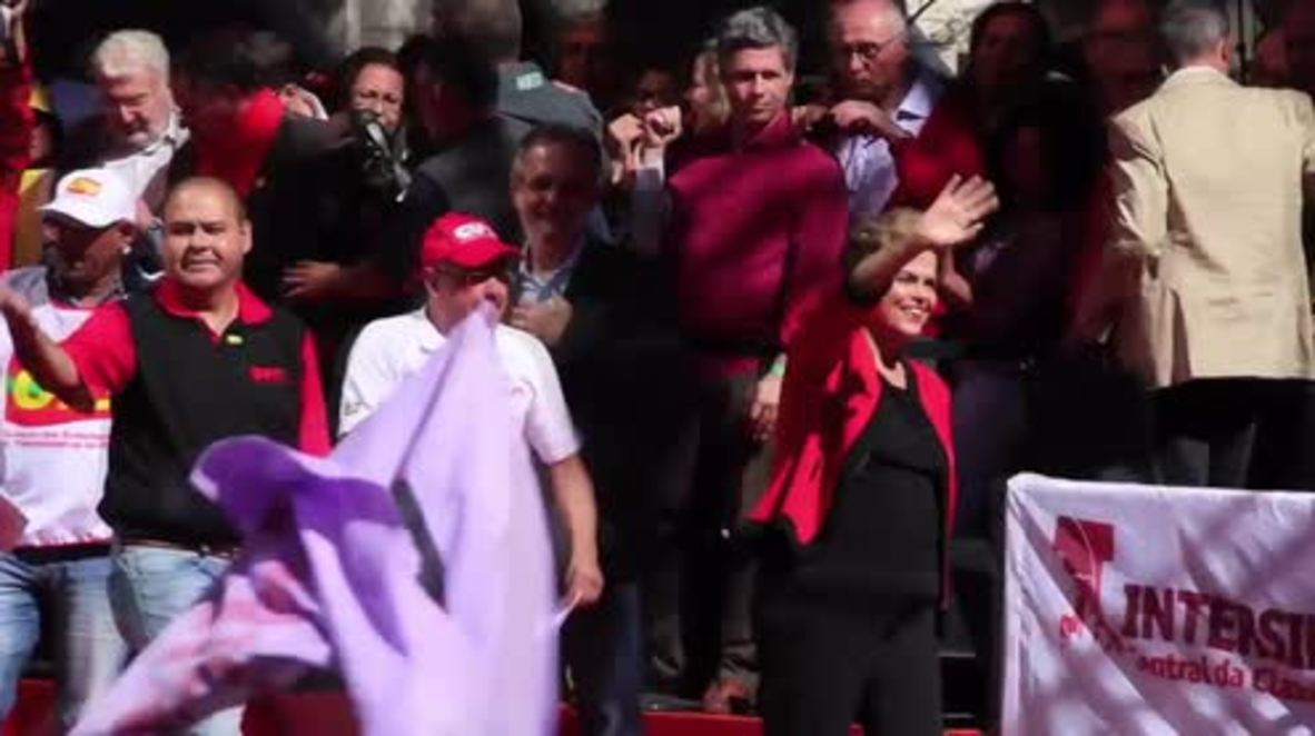Brazil: Pres. Rousseff rallies her supporters on May Day ahead of impeachment vote