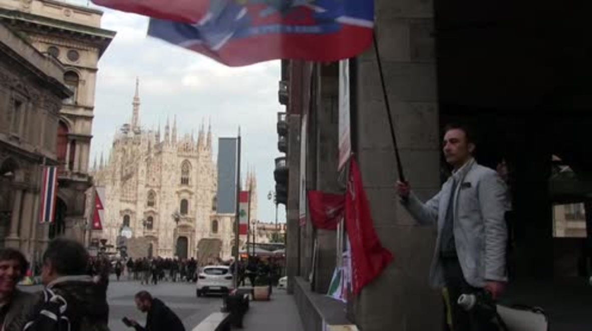 Italy: Pro-Maidan protester disrupts Odessa massacre rally in Milan