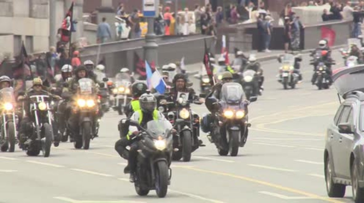 Russia: Night Wolves ride on Kremlin as V-Day commemorations get underway