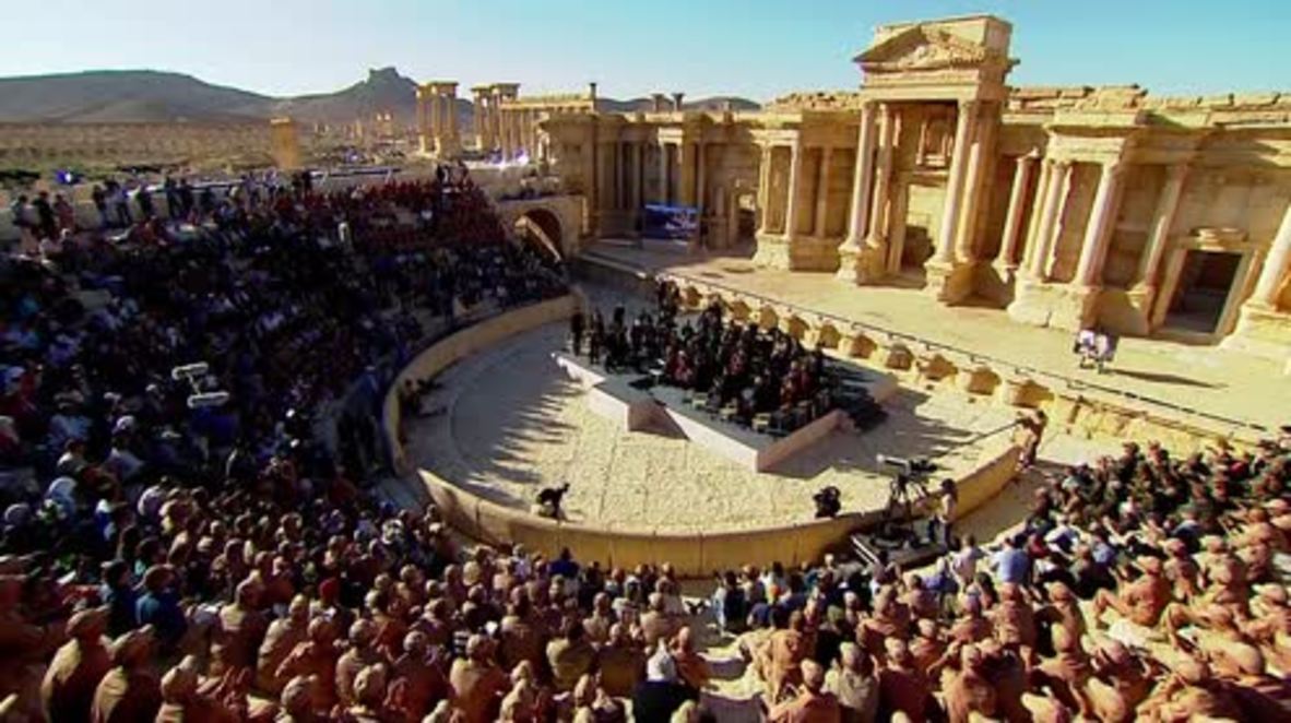 Syria: Valery Gergiev-led 'Praying for Palmyra' concert honours terror victims