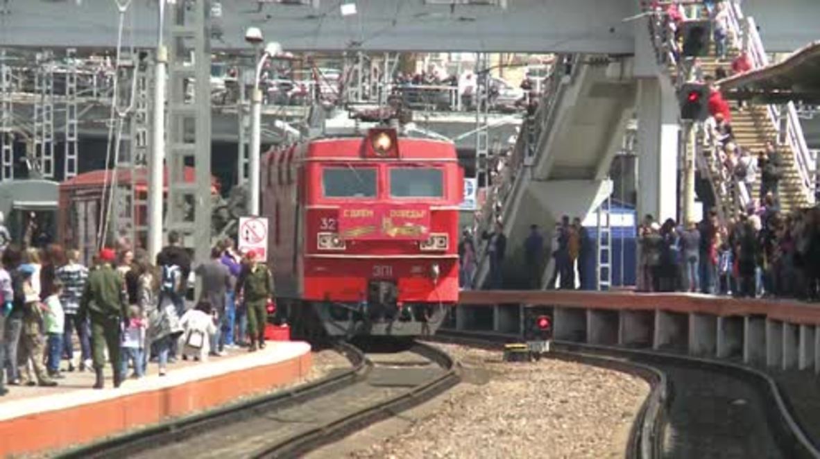 Russia: 'Army of Victory' memorial train arrives in Vladivostok