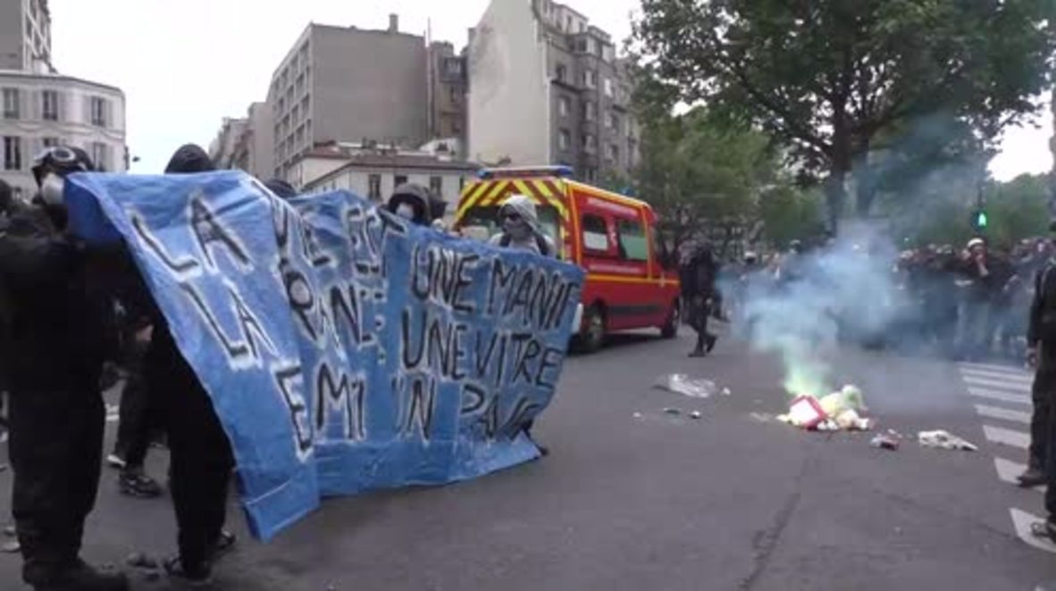 France: Heavy clashes erupt in Paris as activists rally against labour reforms