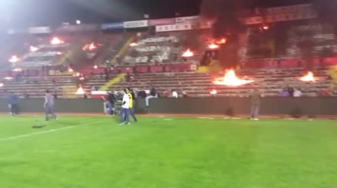 Turkey: 3 hospitalised after football fans set stadium alight