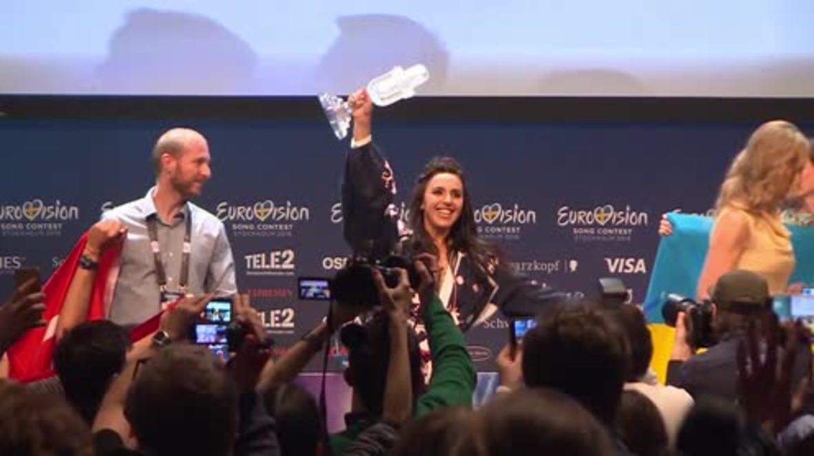 Sweden: Ukraine's Jamala holds presser after winning Eurovision 2016