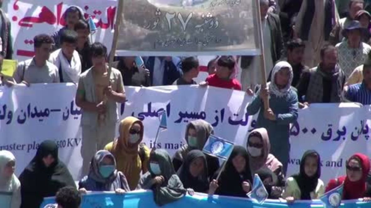 Afghanistan: Thousands of Hazaras protest against TUTAP power line