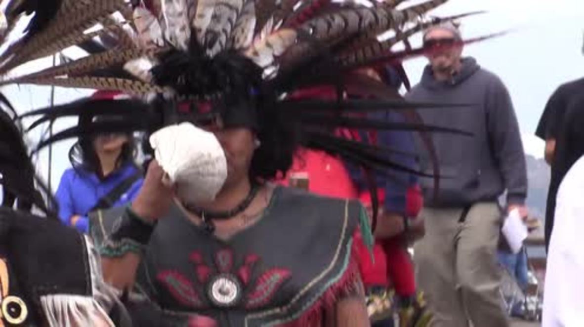 USA: Aztec people join March against Monsanto and GMOs in San Francisco