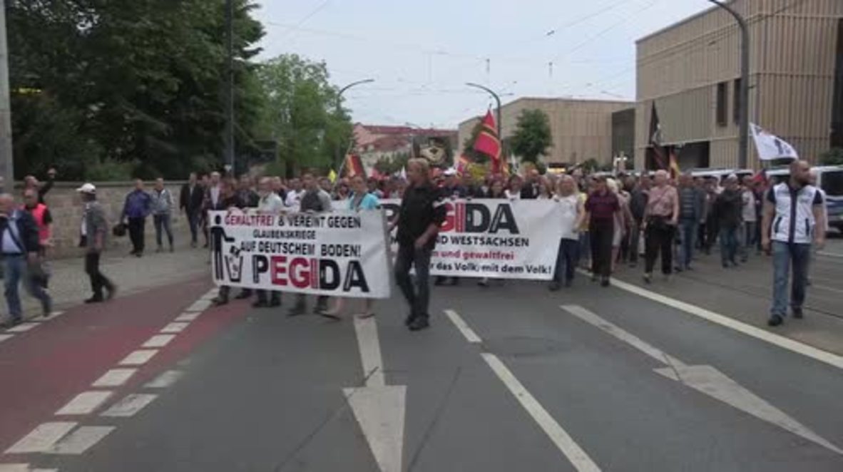 Germany: PEGIDA supporters rally in Dresden amid protests