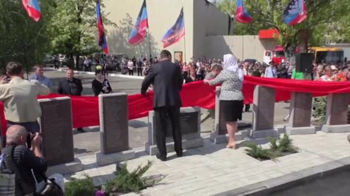Ukraine: Monument unveiled to honour civilians killed in Donetsk fighting