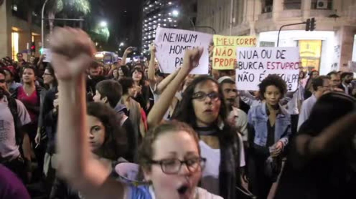 Brazil: Hundreds protest gang rape of 16-year-old girl in Rio de Janeiro