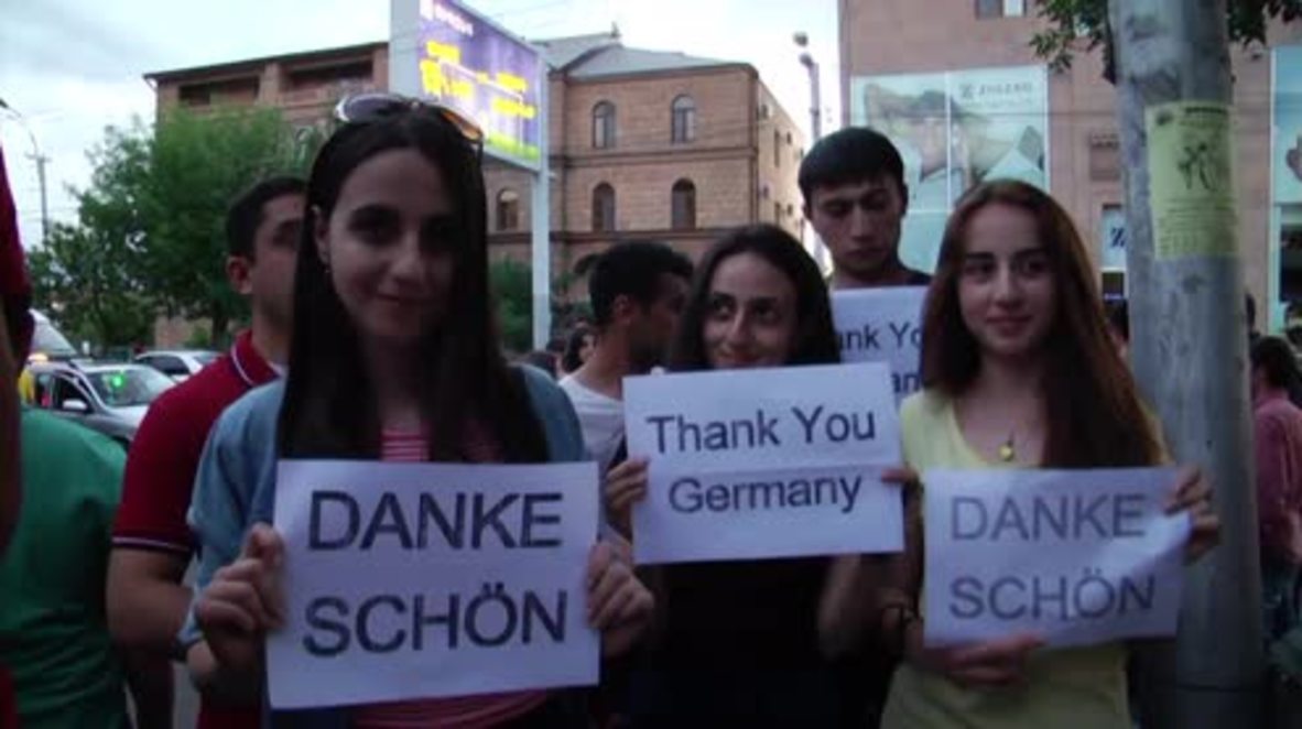 Armenia: Yerevanians celebrate Germany's recognition of Armenian genocide