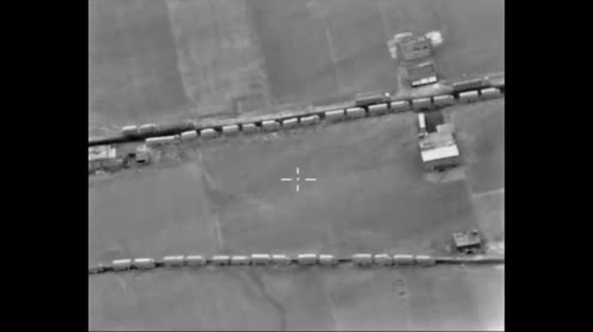 Syria: Russia releases evidence of militant supply column coming from Turkey